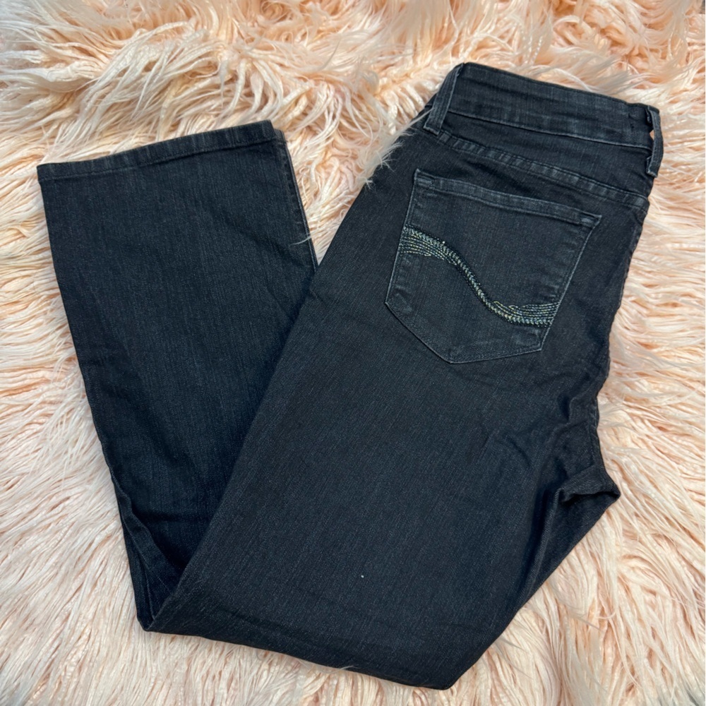NYDJ Women's Straight Leg Black Jeans Size 10P